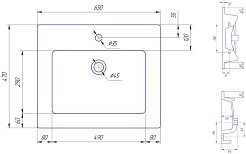 Corozo Тумба с раковиной Юта 65 Z2 белая – фотография-8